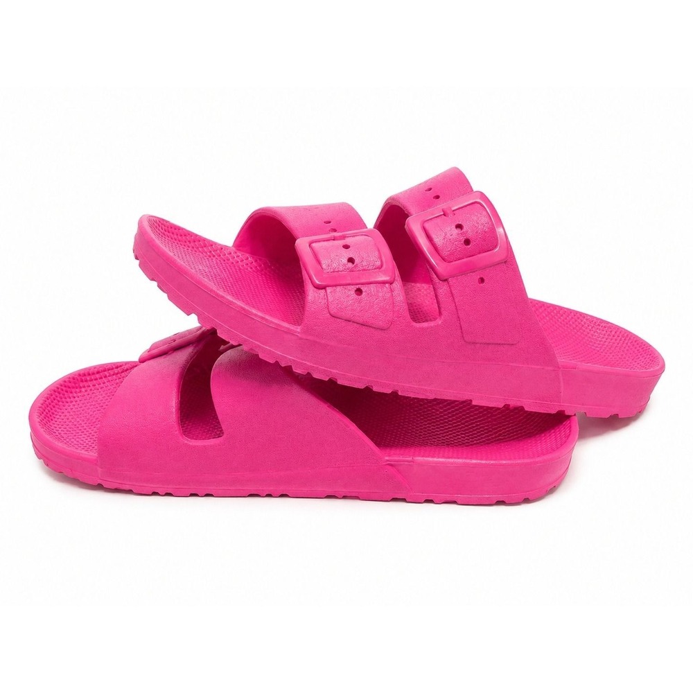 Plaka Genesis Double Strap Slide Sandals Pink Size 7